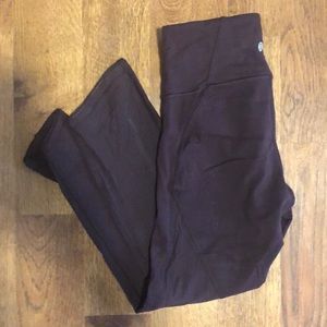 Lululemon Purple Scalloped Mesh Leggings